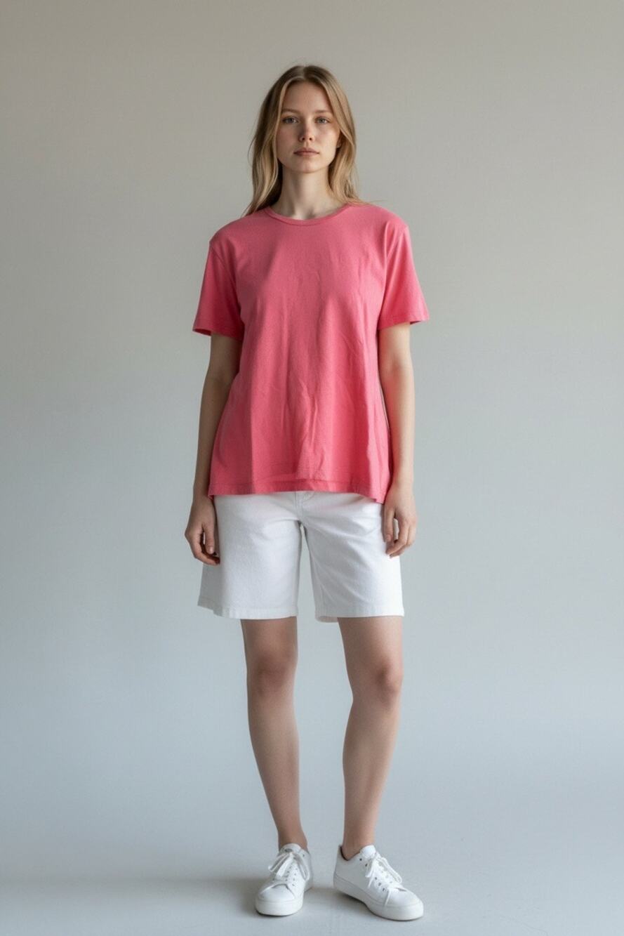 J.Crew Studio Tee Women’s Small Pink Short Sleeve Crew Neck Basic T-Shirt